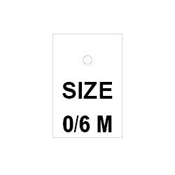 ST06 - SIZE TAG, BABY 0/6M, 1000 BOX