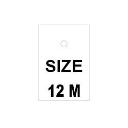 ST12 -SIZE TAG, 12M, 1000 BOX