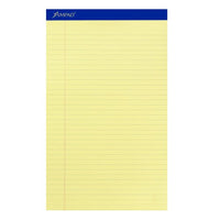 AMP 20-230 |  8 1/2 x 14, Canary,  Wide-Ruled Writing Pads, 50 Sheets, 12 Pads