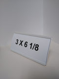 D 36125 |  3 X 6 1/8 Single Channel White w/Channel Clip