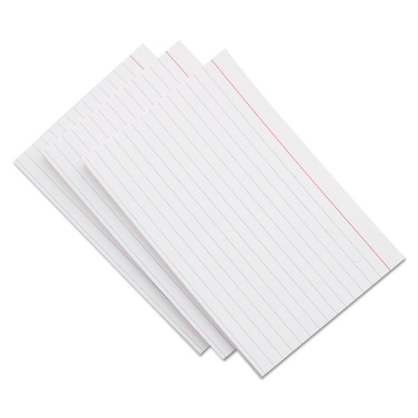 UNV47250 | 5 x8 Universal Index Cards, Ruled, White, 100/pack