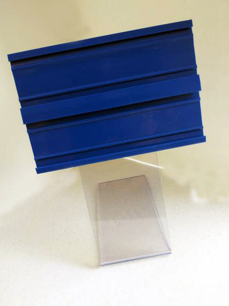 Blue Double Track 1.5in x 4in Display, 3in L-Stand with 4in Support