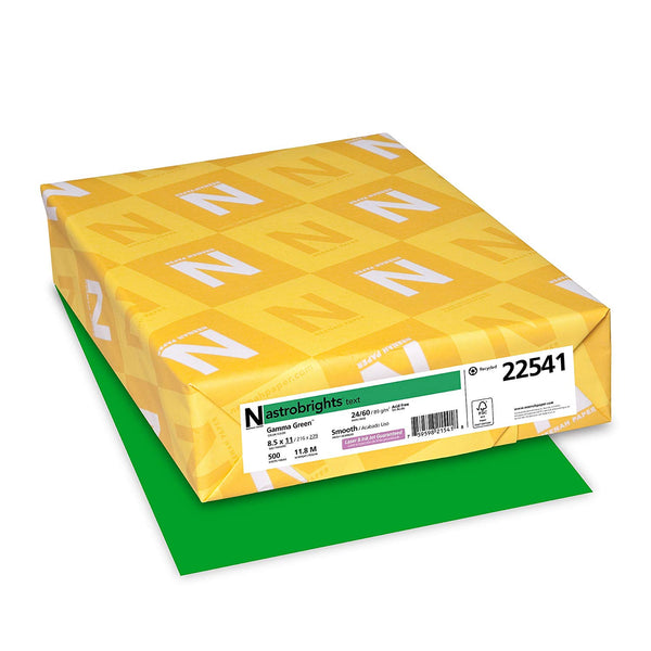 WAU 22541 | 8.5 x 11 ASTROBRIGHTS GAMMA GREEN #60, 500 sheets