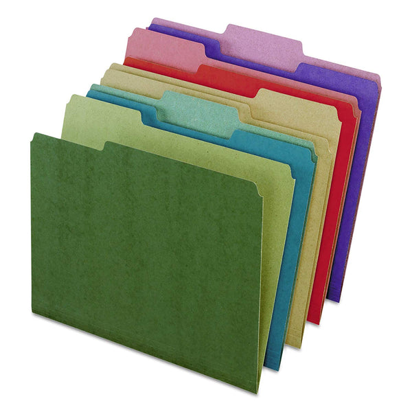 PEN 04350 | 1/3 Cut, Letter Size, Asst Colors, Pendaflex Recycled File Folder, 50 Box