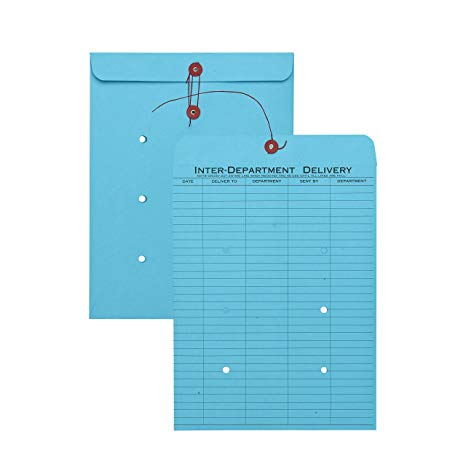 QP 63577 | Quality Park 10 x 13 Colored Inter-Dept Envelopes, Blue, 28 lb., 100/Case