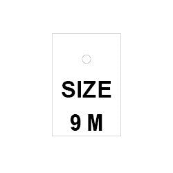 ST9M - SIZE TAG, 9M, 1000 BOX