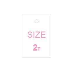 ST2TG - SIZE TAG, 2T GIRLS, 1000 BOX