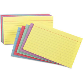 OX 40280 | Oxford 3" x 5" Ruled Index Cards, Multi-Color, 100/Pack