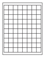 Label 826 | 80 - 1" x 1" WHITE PRESSURE SENSITIVE LABELS, PERMANENT ADHESIVE, 10 Sheets