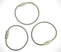 WSL CK4 | 4" Stainless Steel Cable Keyring - 20 pack