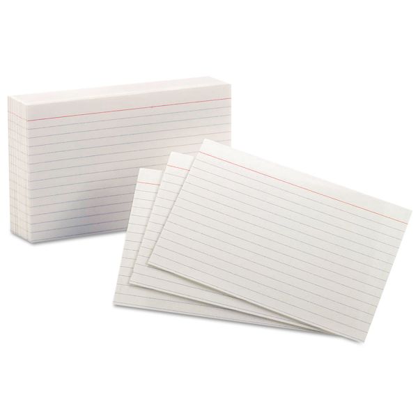 OX F41 | Oxford Index Cards, 4 x 6, Ruled, White, 100/pack