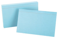 G82 112 | 5 X 8, BLUE INDEX CARDS, RULED